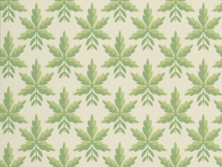 Clutterbuck - Lodge behang van Little Greene met een patroon van groene bladeren