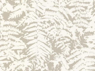 Behang van Little Greene met hele grote bladeren in beige en taupe tinten Fern - Gilver