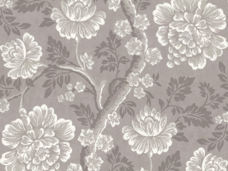 Monochrome bloemen behang Gustav - Throphy