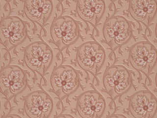 Roze behang van Little Greene met een patroen van sierlijke krullen en grote bladeren Hoja - Hellebore
