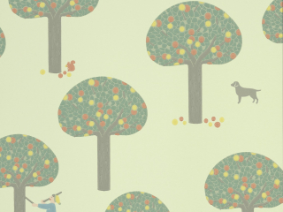 Little Greene behang Rodney Street Pea Green