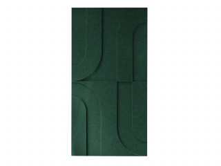 Maeven Art akoestische 3D panelen Maya I - Deep Green (set van 2)