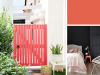 Little Greene - Orange Aurora 21 op een tuinhekje