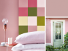 Little Greene - Hellebore 275 op de muur met groene accenten