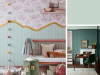 Little Greene - Aquamarine Mid 284 op houten lambrisering