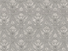 Grijs behang met klassiek patroon Borough High Street - Trace van Little Greene