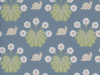 Burges Snail - Juniper diep blauw behang met dieren en bloemen van Little Greene 