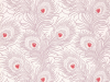 Roze behang met pauwveren van Little Greene Carlton House Terrace - Valentine