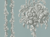 Een klassiek behang met bloemen Chelsea Bridge - Archive Blue van Little Greene