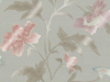 Little Greene behang met grote gekleurde bloemen Chine Rose - French Grey Lustre