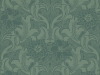 Een diep blauw groen behang met verschillende bloemen Dahlia Scroll - Tea With Florence