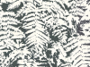 Behang van Little Greene met witte bladeren op een zwarte achtergrond Fern - Off Black