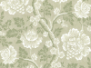 Bloemen behang met een groene achtergrond met daarop sierlijke bloemen met wit tinten Gustav - Dalarna