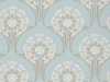 Blauw behang met taupe accenten en bloemen Hencroft - Celestial