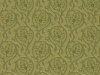 Hoja - Garden een diep groen behang van Little Greene met bladeren en sierlijke krullen