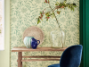 Sfeerfoto Bedford Square - Acorn behang van Little Greene met groene accenten