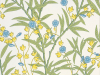 Bamboo Floral - Blue Verditer behang Little Greene met blauw en gele accenten