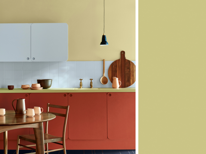 Little Greene - Apple 137 op het keukenblad