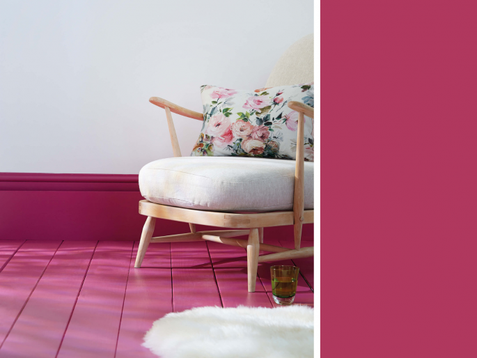 Little Greene - Mischief 13 op de vloer en plinten toegepast