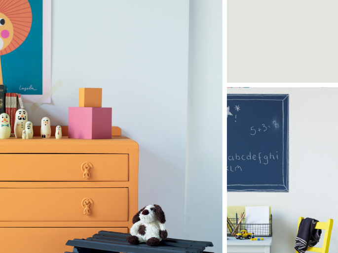 Little Greene - Bone China Blue Pale 182 op de sleepkamer