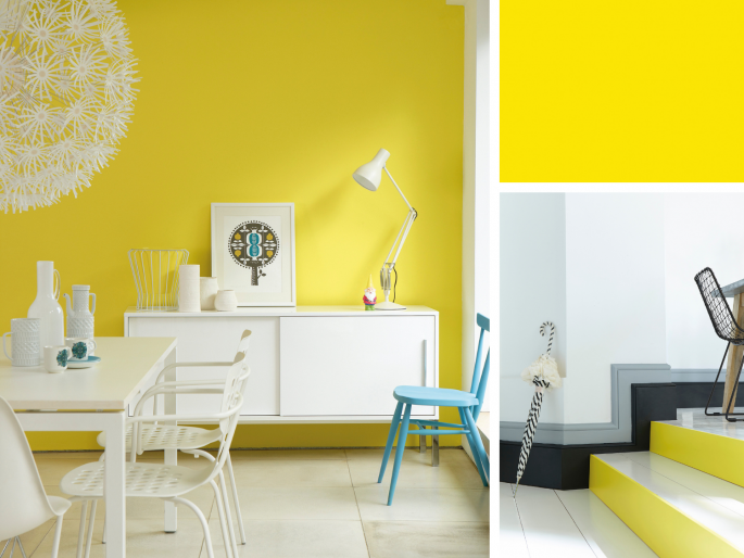 Little Greene - Trumpet 196 op wand in eetkamer