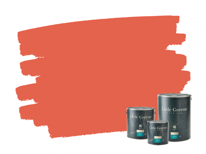 Little Greene Orange Aurora 21 Intelligent Satin
