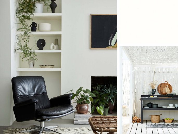 Little Greene - Loft White 222 in de woonkamer