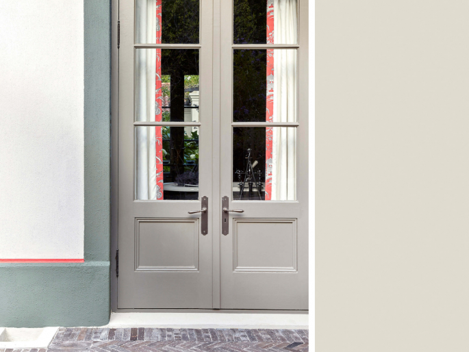Little Greene - Ceviche 230 op de deur toegepast