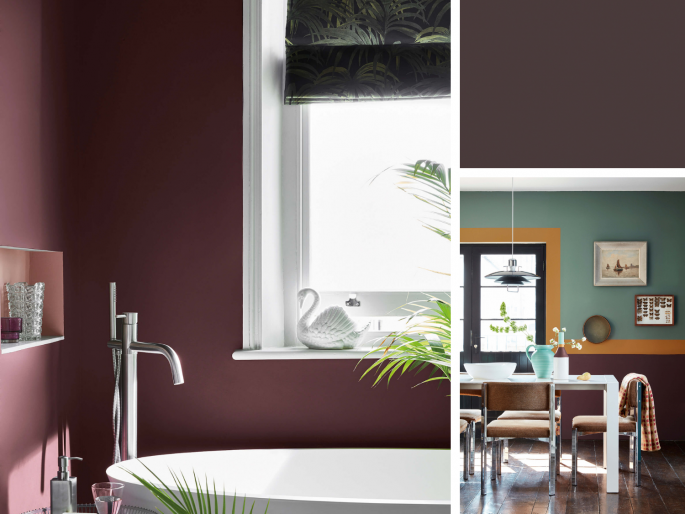 Little Greene - Córdoba 277 op de wand in een badkamer en in een keuken
