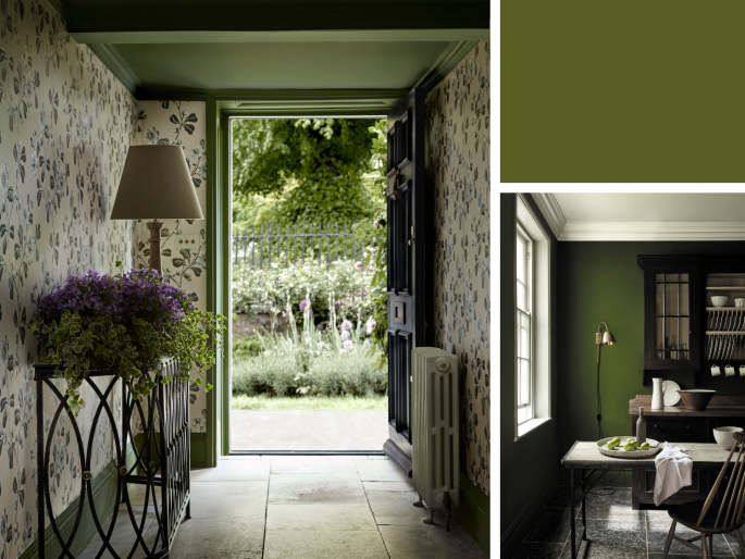 Little Greene - Jewel Beetle 303 op het plafond