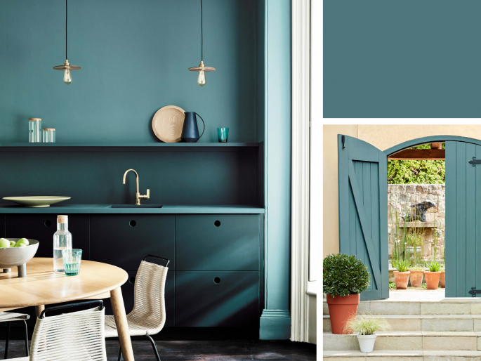Little Greene - Tea with Florence 310 op tuinpoort en keuken