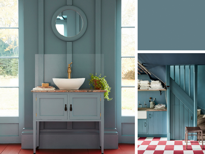 Little Greene - Etruria 326 op houten betimmering