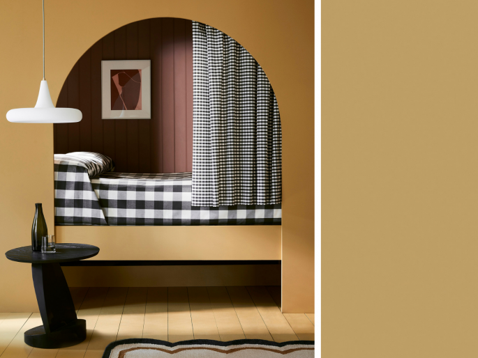Little Greene - Bassoon 336 op buitenzijde bedstee