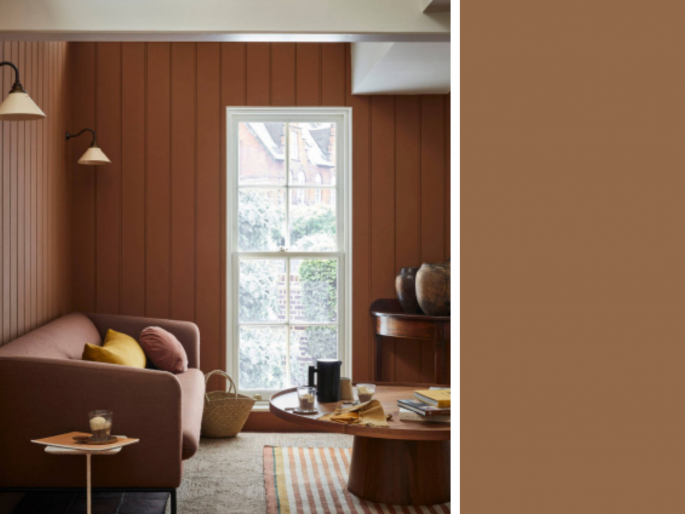 Little Greene - Affogato 342 in houten woning