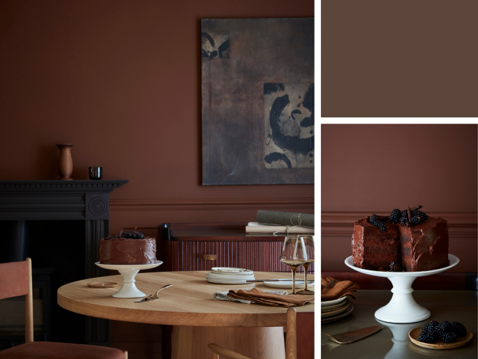 Little Greene - Ganache 345 in donkere kamer