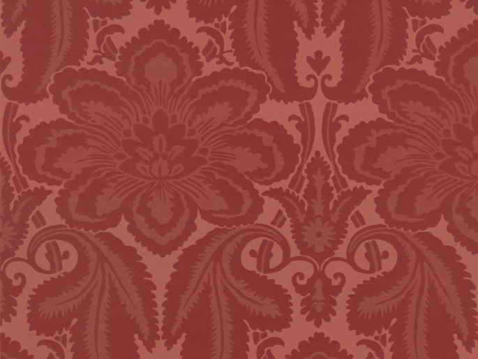 Rood behang Little Greene - Albemarle Street - Flame