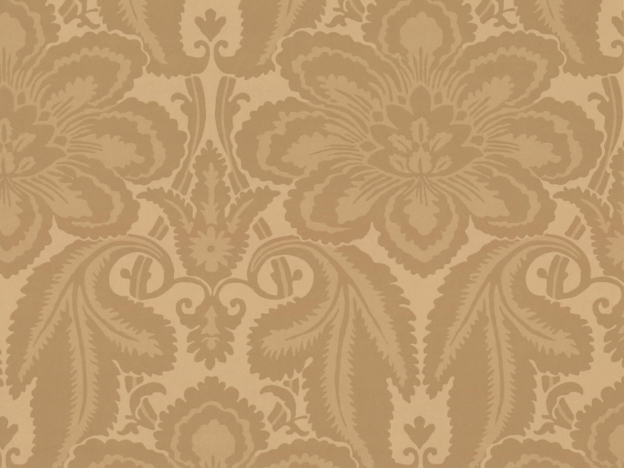 Albemarle Street - Gold behang Little Greene met klassiek patroon