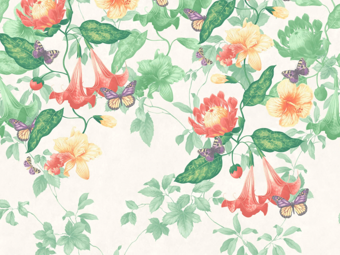 Asterid - Lantern behang van Little Greene