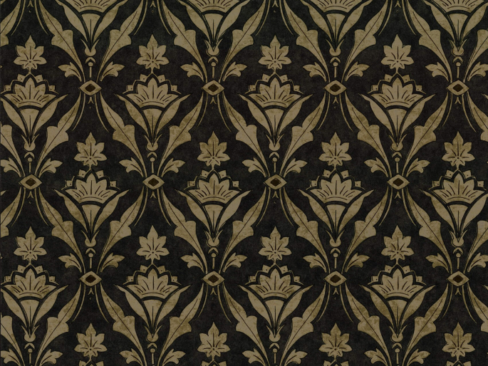 Borough High Street - Stamp behang Little Greene met donkere tinten
