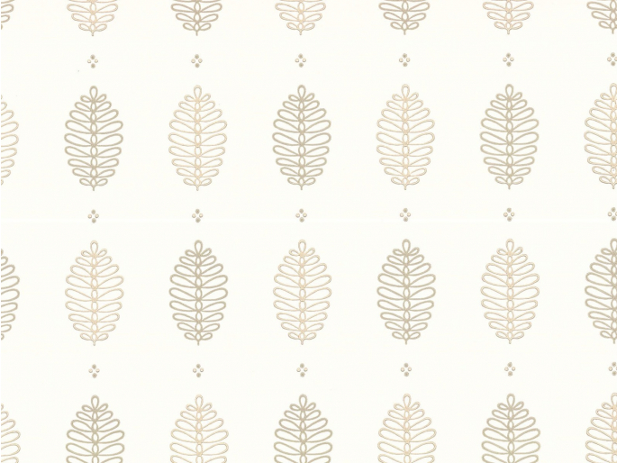 Cones - Lint behang van Little Greene met wit/beige achtergrond