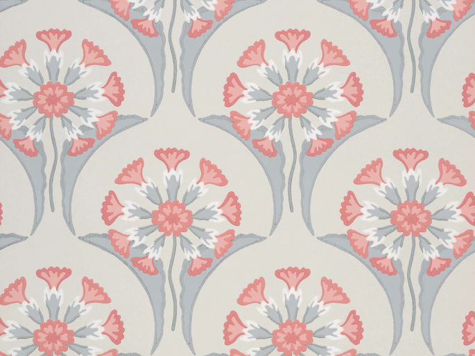 Little Greene bloemen behang Hencroft - Bone China