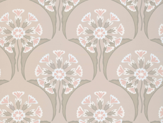 Behang met bloemen Hencroft - Lute van Little Greene