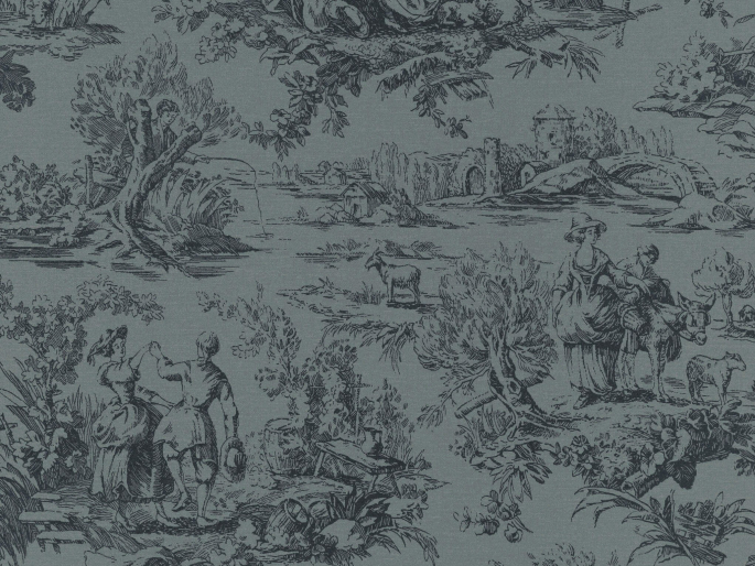 Little Greene Lovers' Toile - Hicks' Blue