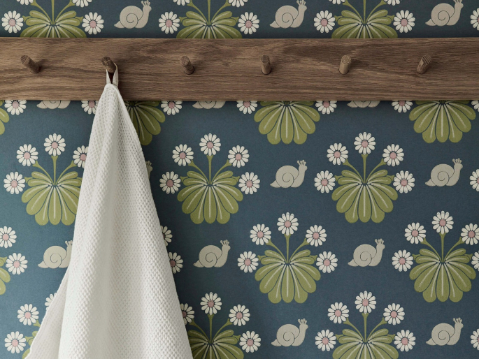 Little Greene Burges Snail - Dark Blue