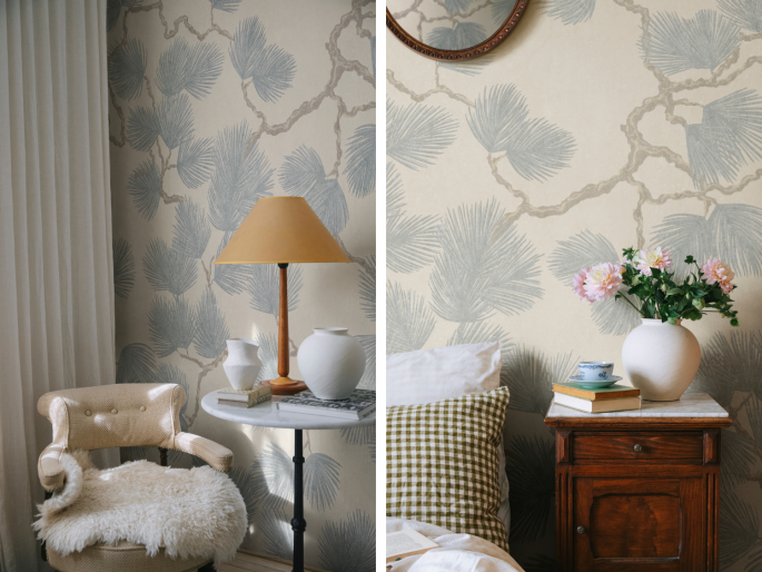 Sandberg Pine Mural - Misty Blue