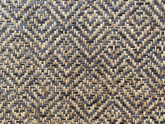 Catchii weave behang Visgraat Caramel Kastanje - W013