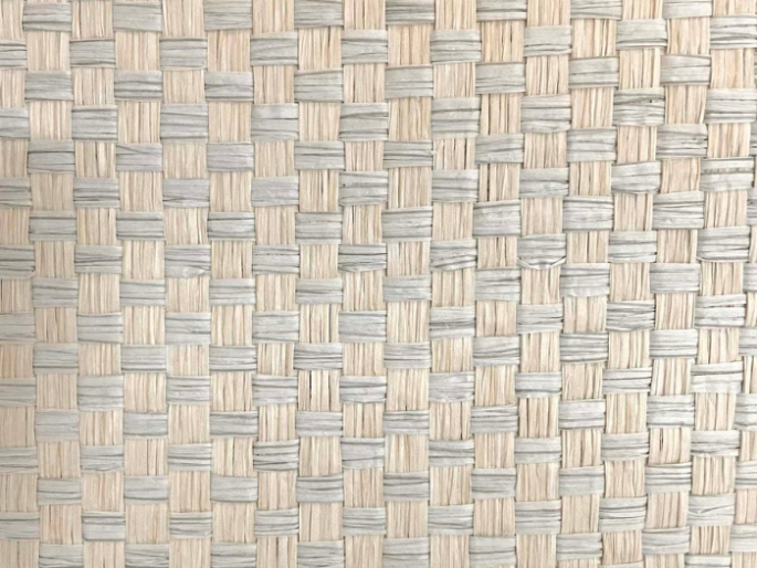 Catchii weave behang Ruitpatroon Grijs Beige - W018
