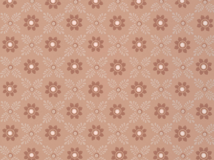 Little Greene behang met verschillende roze tinten in bloemen en bladeren Ditsy Block - Masquerade