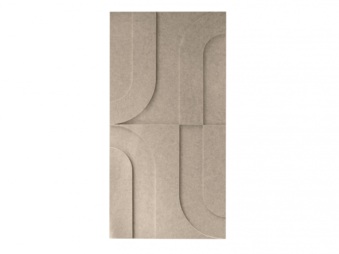 Maeven Art akoestische 3D panelen Maya I - Beige (set van 2)