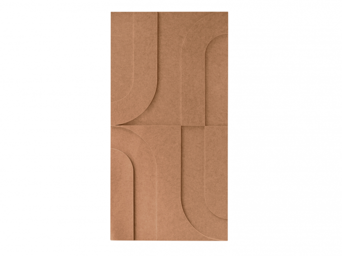 Maeven Art akoestische 3D panelen Maya I - Cognac (set van 2)